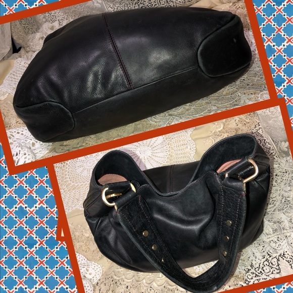 Ellen Tracy Blue Bucket Bag - Picture 3 of 9